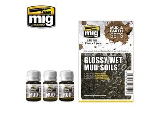 AMMO MIG - Набор эффектов старения GLOSSY WET MUD SOILS, 7442 цена и информация | Принадлежности для рисования, лепки | 220.lv