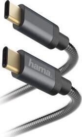 Hama, USB-C - USB-C, 1.5 m cena un informācija | Savienotājkabeļi | 220.lv