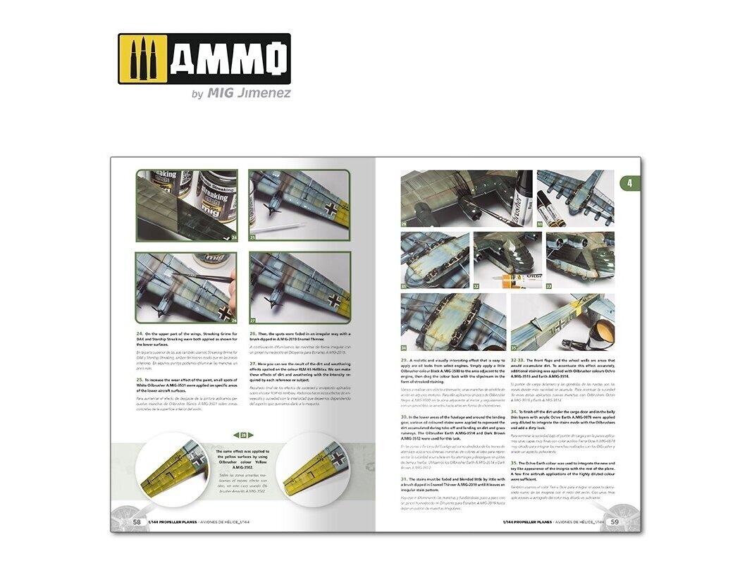 AMMO MIG - PROPELLER PLANES 1/144 VOL. 1 (English & Spanish), 6144 cena un informācija | Konstruktori | 220.lv