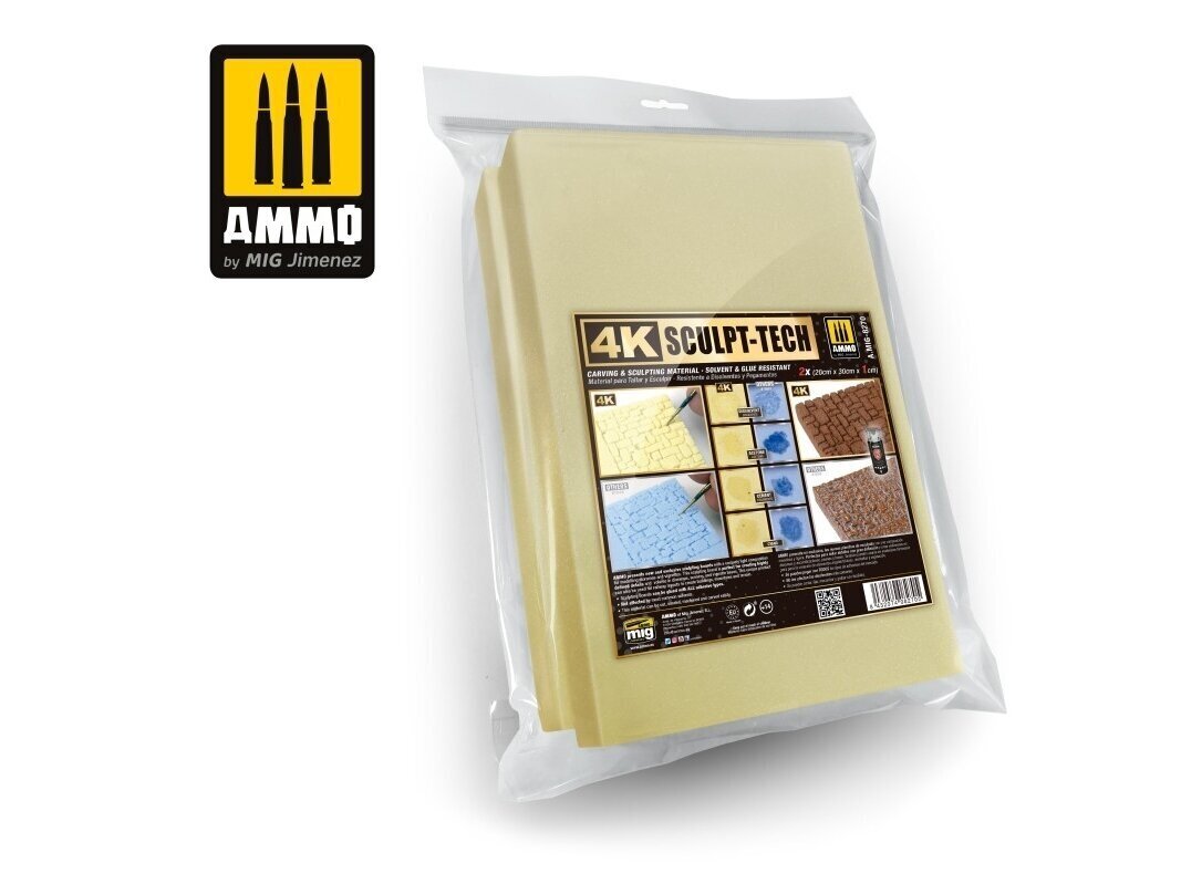 AMMO MIG - 4K Sculp-Tech plāksne 2 x (20x30x1), 8270 цена и информация | Modelēšanas un zīmēšanas piederumi | 220.lv