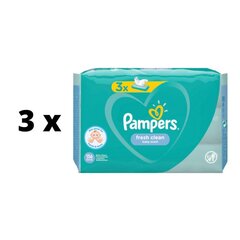 Salvetes PAMPERS Fresh Clean, 3x52gab x 3gab. iepakojums cena un informācija | Mitrās salvetes, vienreizlietojamie paladziņi | 220.lv