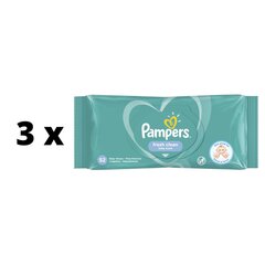 Салфетки PAMPERS Fresh Clean, 52 шт. x 3 шт., упаковка цена и информация |  Одноразовые пеленки и влажные салфетки | 220.lv