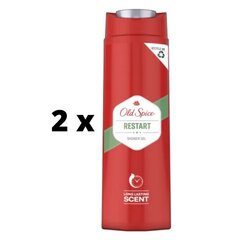 Dušas želeja OLD SPICE Restart, 400ml x 2 gab. iepakojums cena un informācija | Dušas želejas, eļļas | 220.lv