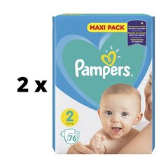 Подгузники Pampers New Baby, Value Pack Plus, размер 2, 4-8 кг, 72 шт. х 2 шт. упаковка цена и информация | Подгузники | 220.lv