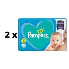 Autiņbiksītes PAMPERS New Baby, Mazais iepakojums 2 izmērs +, 4-8kg, 43 gab. x 2 gab. iepakojums цена и информация | Подгузники | 220.lv