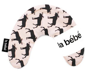 Подкова для сна, кормления малыша La Bebe™ Mimi Nursing Cotton Pillow Art.3323 Elk Black/Gray 19x46 cм цена и информация | Подушки для беременных и кормящих | 220.lv