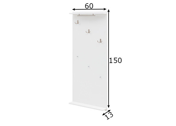 Sienas pakaramais Pisa, balta cena un informācija | Drēbju pakaramie | 220.lv