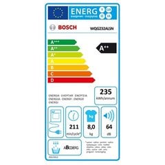 Bosch WQG232ALSN cena un informācija | Veļas žāvētāji | 220.lv