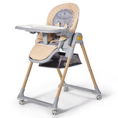Kinderkraft pusdienu krēsls LASTREE, pelēks cena un informācija | Barošanas krēsli | 220.lv