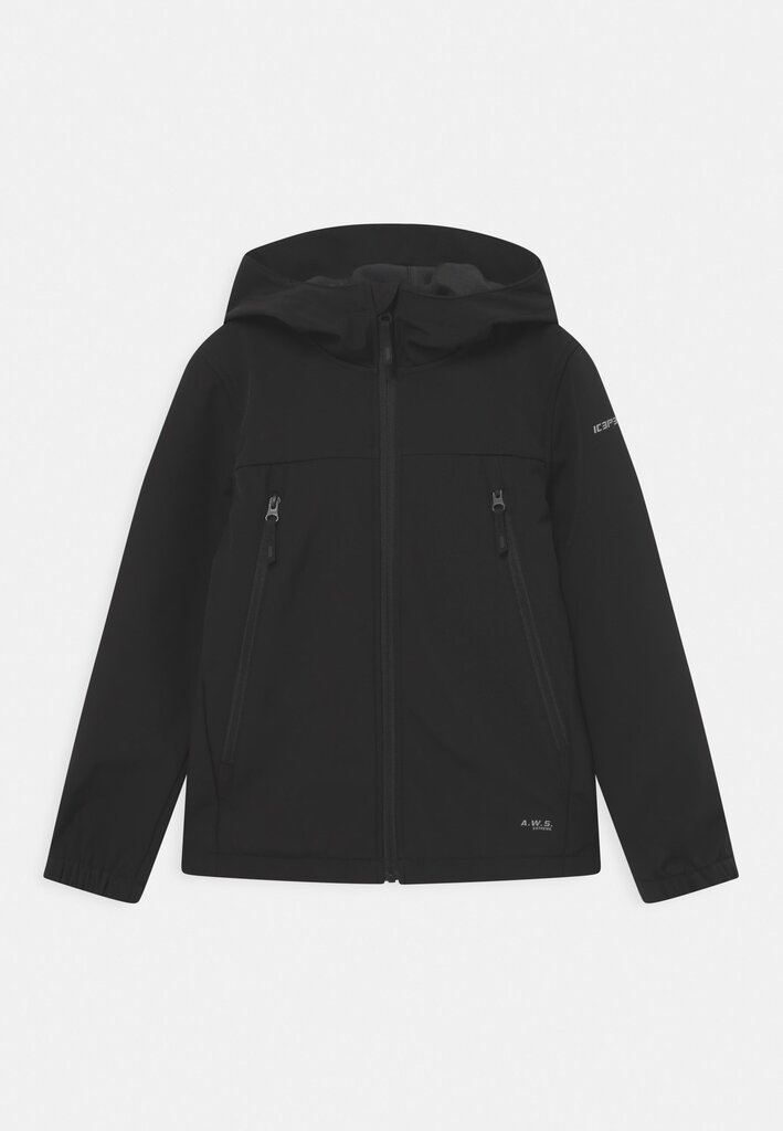 Icepeak softshell jaka Konan JR 51897-2*990, melns цена и информация | Zēnu virsjakas | 220.lv