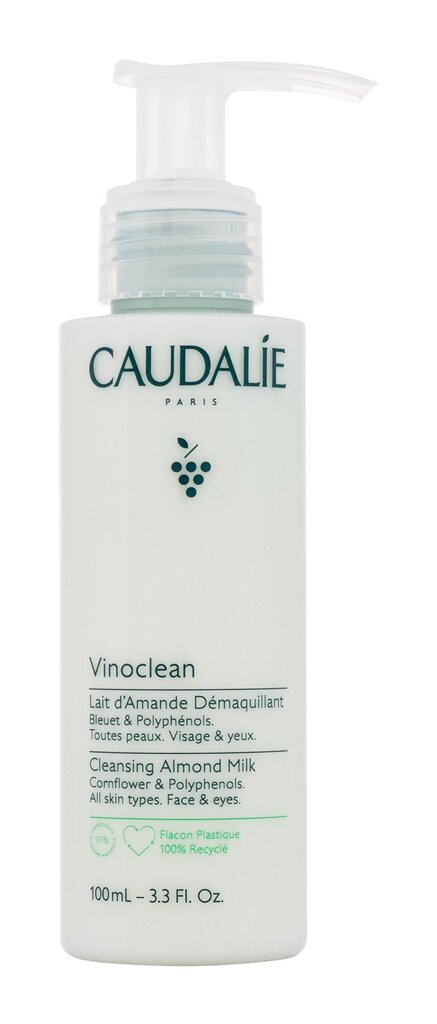 Attīrošs sejas pieniņš Caudalie Vinoclean Almond 100 ml cena un informācija | Sejas ādas kopšana | 220.lv