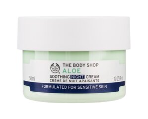 Nakts nomierinošs sejas krēms The Body Shop Aloe Vera 50 ml cena un informācija | Sejas krēmi | 220.lv