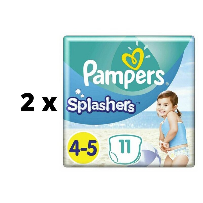 Autiņbiksītes PAMPERS Pants Splashers, 4 - 5 izmērs 9 - 15 kg, 11 gab. x 2 gab. iepakojums cena un informācija | Autiņbiksītes | 220.lv