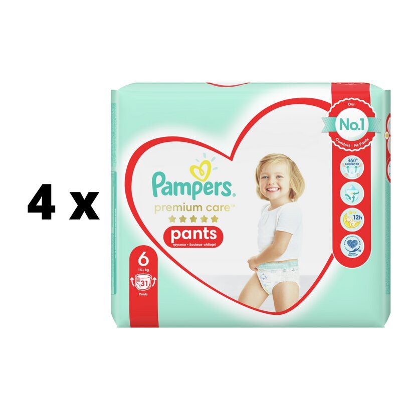 Autiņbiksītes PAMPERS Premium Pants, Carry Pack, 6 izmērs, 18 gab. x 4 gab. iepakojums cena un informācija | Autiņbiksītes | 220.lv