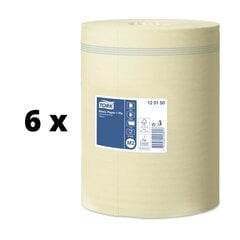 Бумажные полотенца Tork M2 Universal, 1 слой, желтые ширина, 300 м, 120х150 х 6 шт. упаковка цена и информация | Туалетная бумага, бумажные полотенца | 220.lv