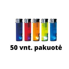 Зажигалка Piezo LED, прозрачная, разноцветная, упаковка 50 шт. цена и информация | Зажигалки и аксессуары | 220.lv