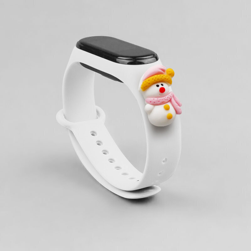 Hurtel Strap Xmas Wristband White cena un informācija | Viedpulksteņu un viedo aproču aksesuāri | 220.lv