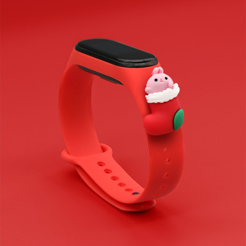 Hurtel Strap Xmas Wristband Red cena un informācija | Viedpulksteņu un viedo aproču aksesuāri | 220.lv