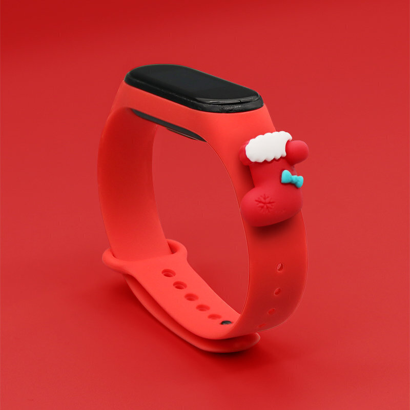 Hurtel Strap Xmas Wristband Red cena un informācija | Viedpulksteņu un viedo aproču aksesuāri | 220.lv