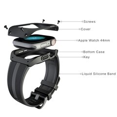 Противоударный чехол-ремешок PROTECT для Apple Watch — белый, 40 мм цена и информация | Аксессуары для смарт-часов и браслетов | 220.lv
