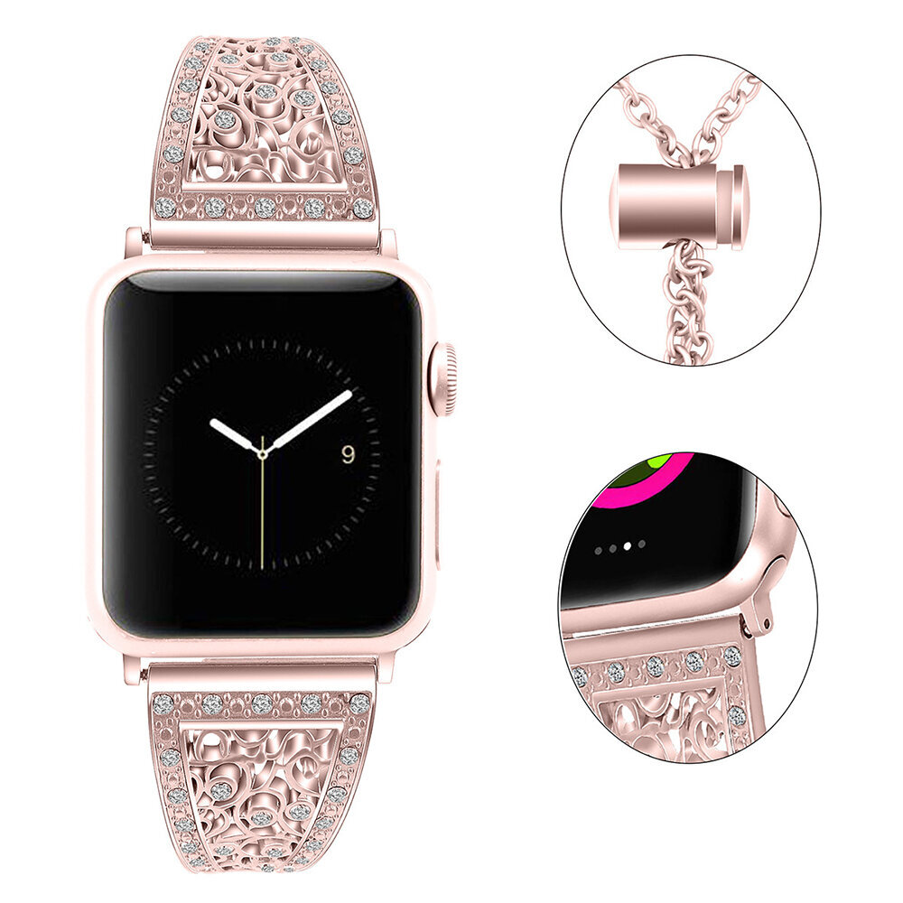 Beep Rose Cuff Watch Band Pink cena un informācija | Viedpulksteņu un viedo aproču aksesuāri | 220.lv