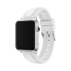 Силиконовый ремешок Silk для Apple Watch — белый, 42/44/45 мм цена и информация | Аксессуары для смарт-часов и браслетов | 220.lv