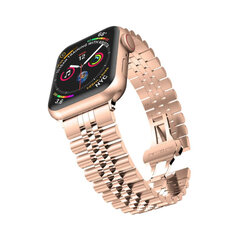 Ремешок из нержавеющей стали Jubilee для Apple Watch — розовое золото, 38/40/41 мм цена и информация | Аксессуары для смарт-часов и браслетов | 220.lv