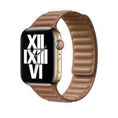 Кожаный ремешок для Apple Watch — Тёмно коричневый 42/44/45mm цена и информация | Аксессуары для смарт-часов и браслетов | 220.lv