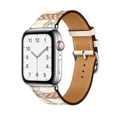 Кожаный ремешок Single Tour для Apple Watch — Blanc Print 42/44/45 мм цена и информация | Аксессуары для смарт-часов и браслетов | 220.lv