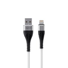 HAVIT cable CB705 USB - LIGHTNING 1,0m 2,1A grey cena un informācija | Savienotājkabeļi | 220.lv