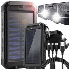 Rezerves barošanas avots PowerBank 20000 mAh ar saules bateriju cena un informācija | Lādētāji-akumulatori (Power bank) | 220.lv
