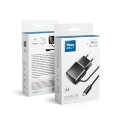 Сетевое зарядное устройство MICRO USB UNIVERSAL 2A BLUE STAR, зарядное устройство для путешествий цена и информация | Зарядные устройства для телефонов | 220.lv