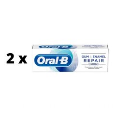 Zobu pasta ORAL B Gum & Enamel Professional Whitening, 75ml x 2 gab. iepakojums цена и информация | Зубные щетки, пасты | 220.lv