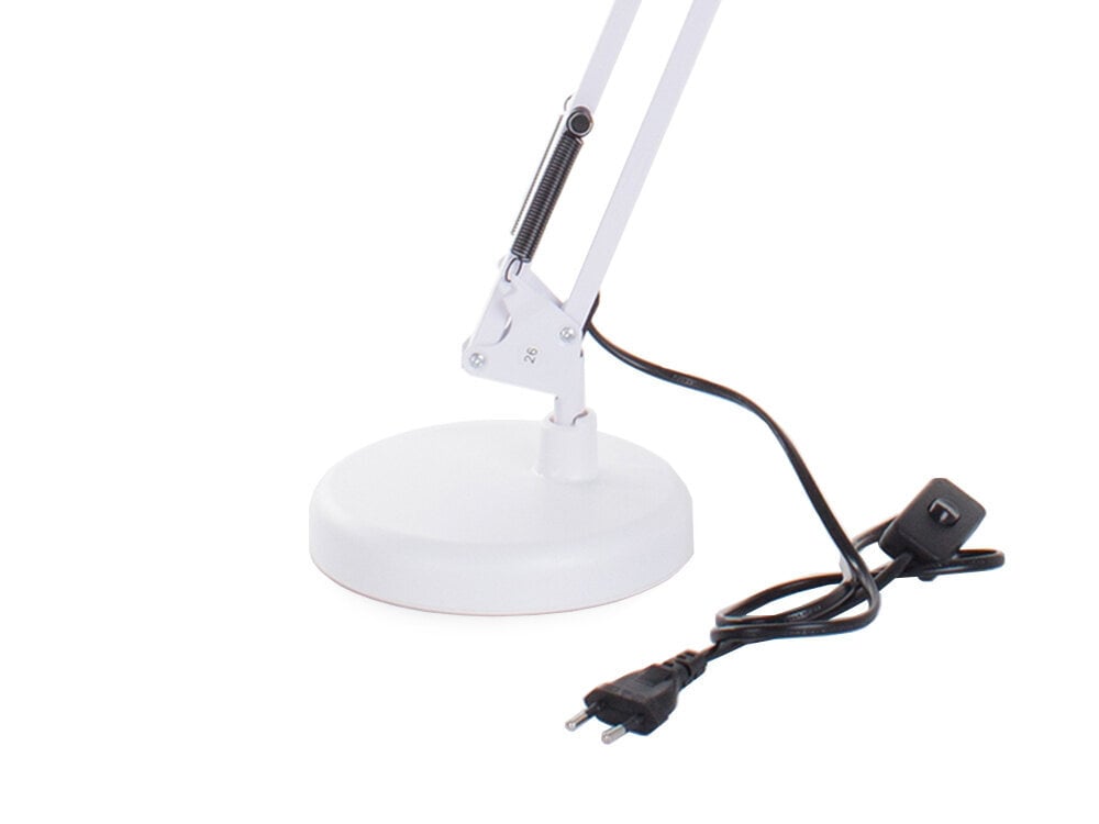 Regulējama galda lampa, balta цена и информация | Galda lampas | 220.lv