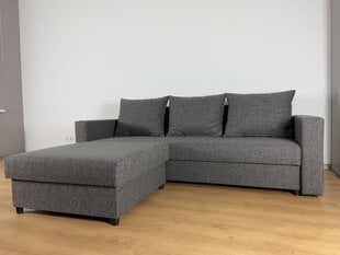 Komplekts "Tiron" Pelēks Dīvāns-gulta un Liels Pufs cena un informācija | Dīvānu komplekti | 220.lv