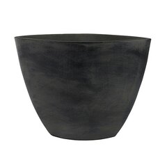 Керамический горшок Esra 33x16 x 25(В) см, овалный, черный цена и информация | Вазоны | 220.lv