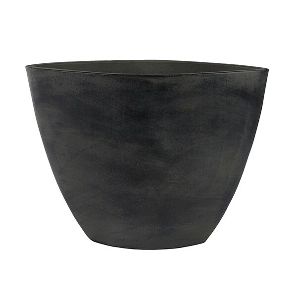 Keramikas puķu pods ESRA 46x18 x 35(A) cm, ovāls, melns cena un informācija | Puķu podi | 220.lv