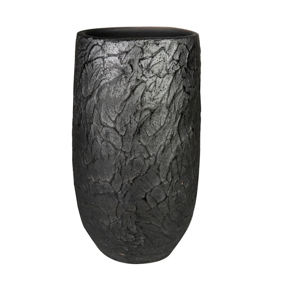 Keramikas puķu pods EVI 17 x 30(A) cm, apaļš, melns cena un informācija | Puķu podi | 220.lv