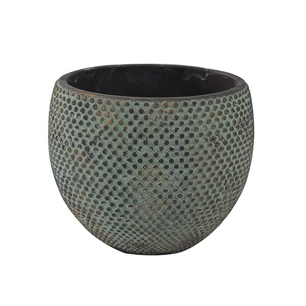 Keramikas puķu pods FAY 20 x 16(A) cm, apaļš, zils cena un informācija | Puķu podi | 220.lv