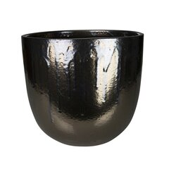 Keramikas puķu pods SIYA 35 x 31(A) cm, apaļš, zeltaini cena un informācija | Puķu podi | 220.lv