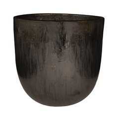 Keramikas puķu pods SIYA 29 x 27(A) cm, apaļš, melns cena un informācija | Puķu podi | 220.lv