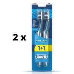 Зубная щетка Oral-B Pro-Expert All in 1 40 Med 1+1 x 2 шт. упаковка цена и информация | Зубные щетки, пасты | 220.lv