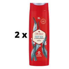 Dušas želeja OLD SPICE Deep Sea, 400 ml x 2 gab. iepakojums kaina ir informacija | Old Spice Smaržas, kosmētika | 220.lv