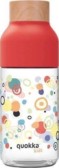 Bērnu pudele Quokka Ice Kids Dots, 570 ml, sarkana cena un informācija | Ūdens pudeles | 220.lv