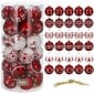 Ziemassvētku eglītes rotājumi, sarkani, 30 gab., 5 cm цена и информация | Eglīšu rotājumi | 220.lv
