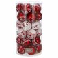 Ziemassvētku eglītes rotājumi, sarkani, 30 gab., 5 cm cena un informācija | Eglīšu rotājumi | 220.lv