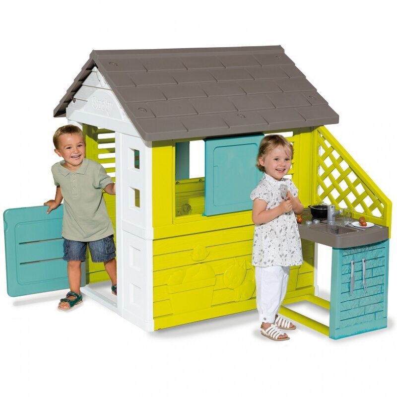 Skaista Smoby dārza māja ar virtuvi цена и информация | Bērnu rotaļu laukumi, mājiņas | 220.lv