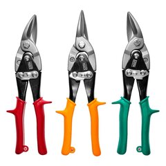 Набор ножниц по металлу Meec Tools, 3 шт. цена и информация | Механические инструменты | 220.lv