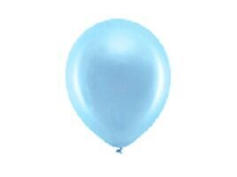 Varavīksnes baloni 23 cm metāla, zili 10 gab cena un informācija | Baloni | 220.lv