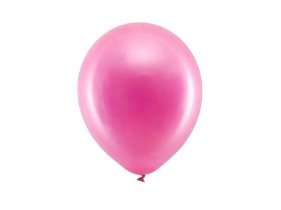 Varavīksnes baloni 23 cm metāliski tumši bordo, 10 gab cena un informācija | Baloni | 220.lv
